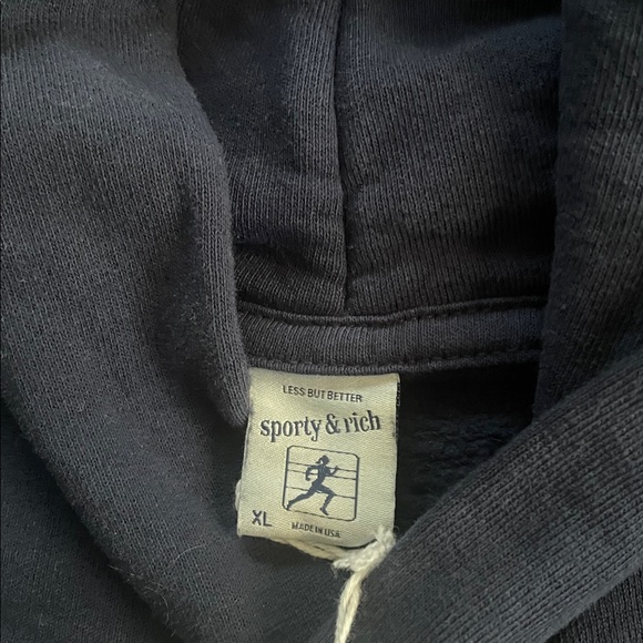 Sporty & Rich Dark Blue Hoodie XL NWT
All Cotton. - Picture 6 of 7